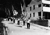 Procession taking banners to the new village site 23/4/1964 (Image)