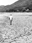 A corner of Plover Cove after sea water had been pumped out, 1967