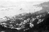 01-19-520|Victoria Harbour, Kowloon, Central and Mid-Levels viewed from the Peak, c. 1937.