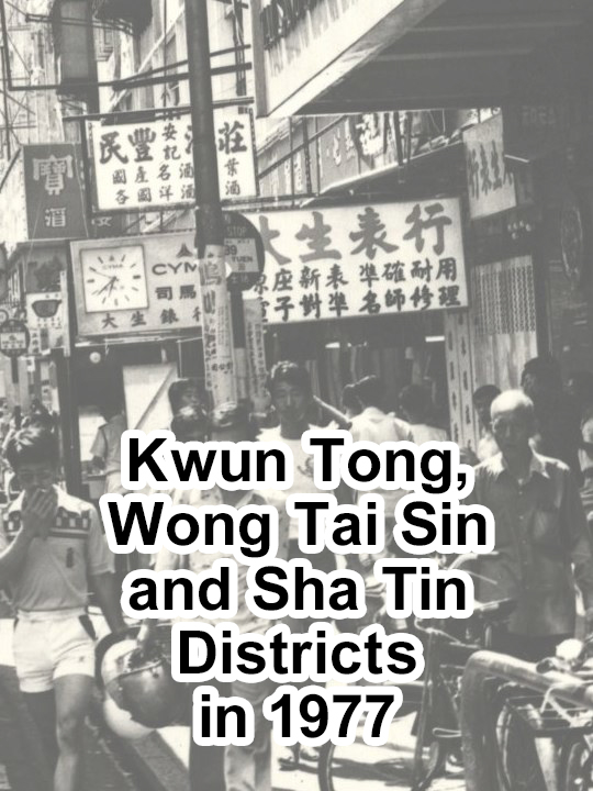 Kwun Tong, Wong Tai Sin and Sha Tin Districts in 1977