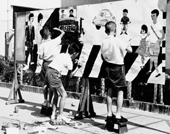 Road safety poster designed by schoolchildren, 1962