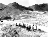 Constructing the Shek Pik Reservoir, 1961