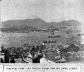 01-04-097|从香港岛北眺维多利亚港及九龙半岛,约摄於1900年。(1900)