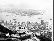 01-13-365|Kowloon Peninsula and the Central District of Victoria viewed from Victoria Gap. Peak Tower and the tram terminus in the foreground, 21 June 1972.